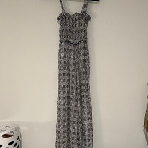 Black and White Patterned Jumpsuit